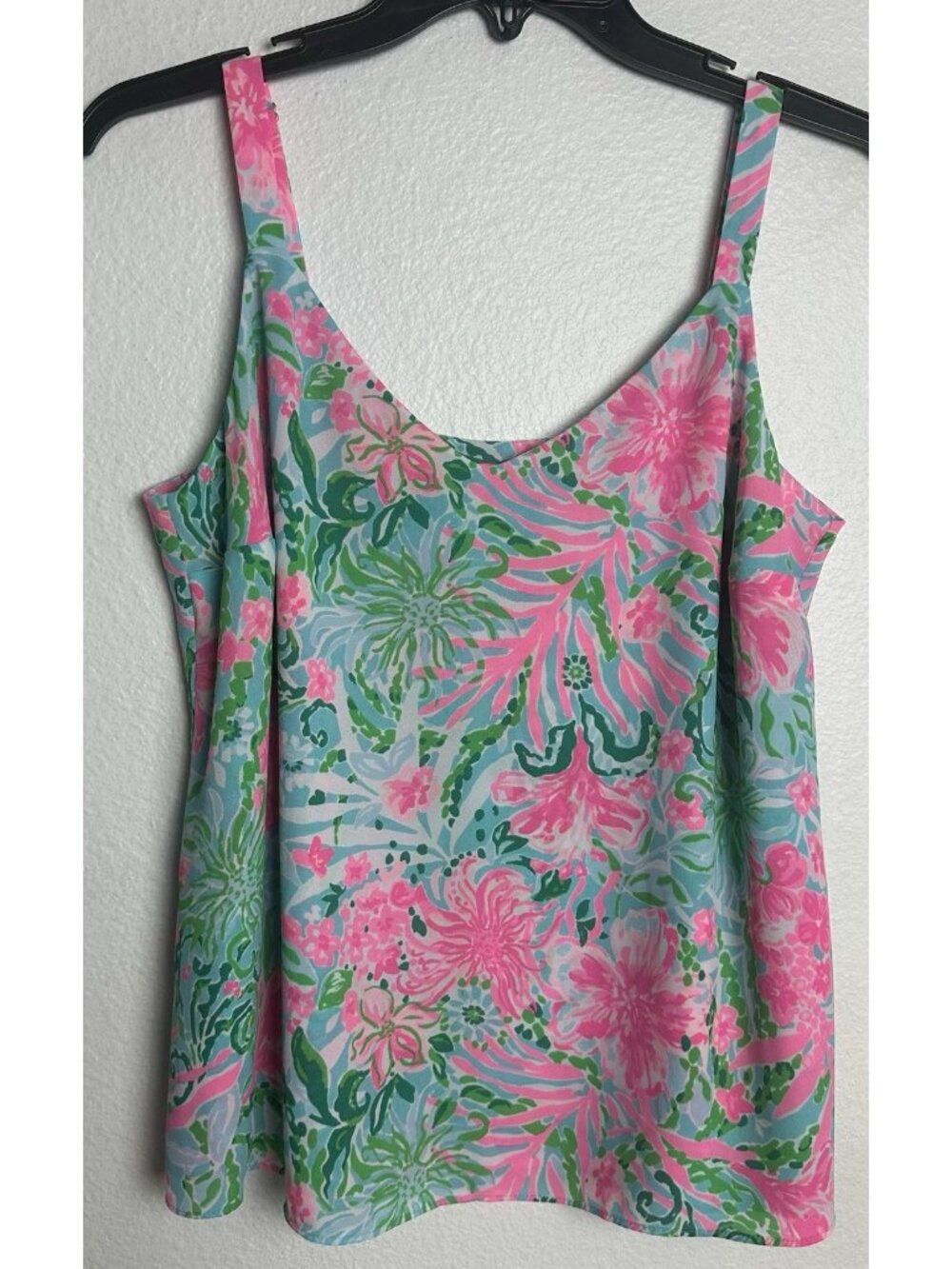 Lilly Pulitzer Nadia Cami Tank Top Blouse Shirt in Leaf It Wild Size M - Picture 2 of 11